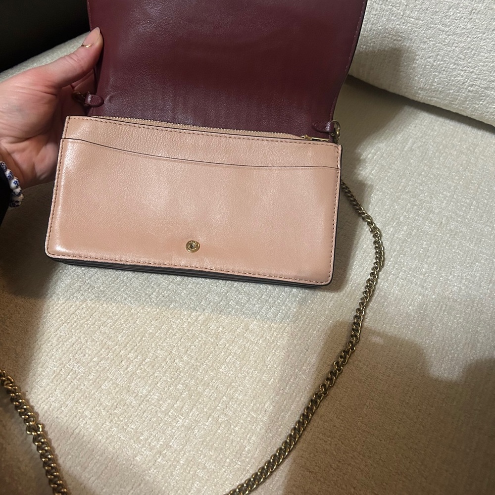 Coach Tan/Pink Quilted Crossbody Bag - Picture 2 of 13